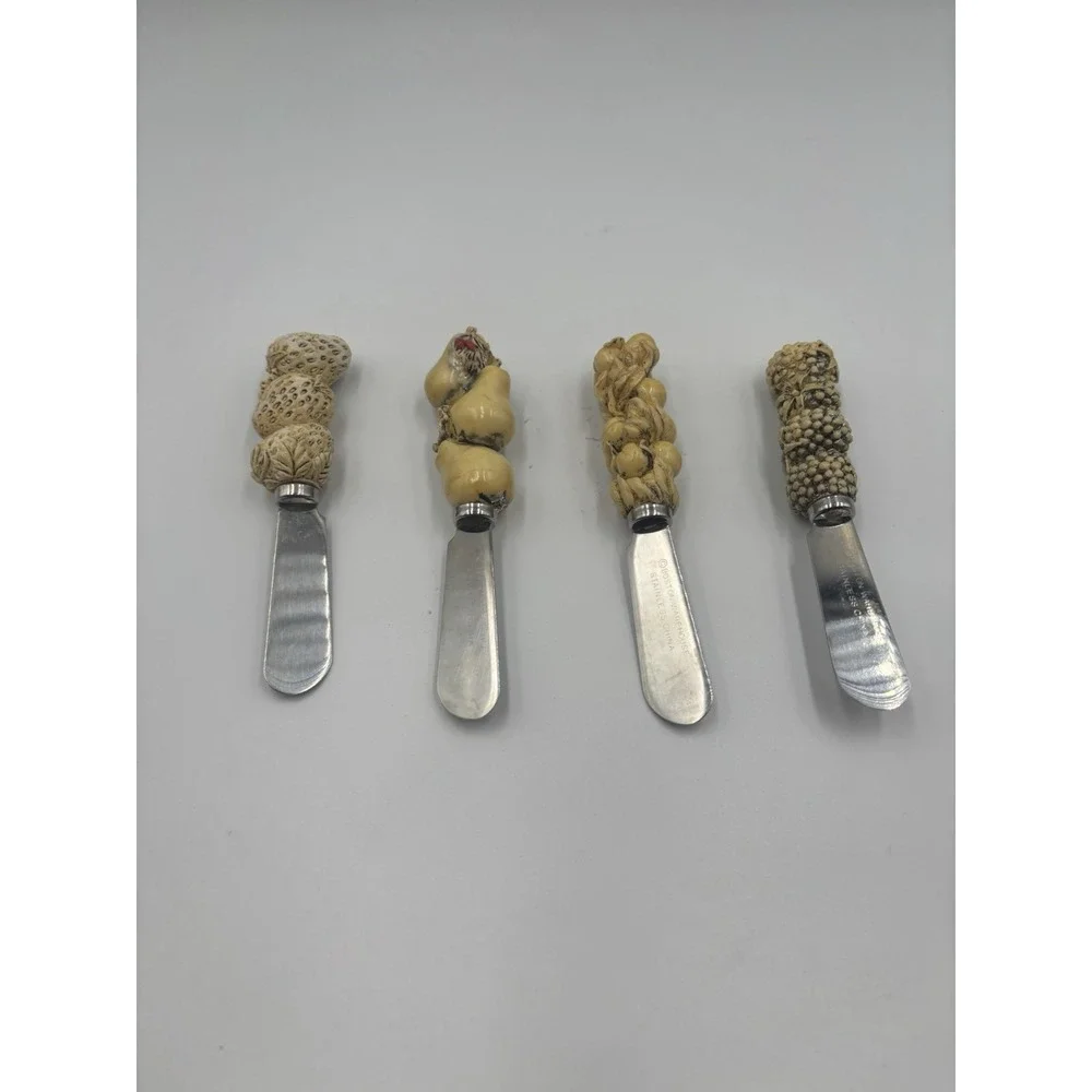 Fruit Cheese/Butter Knives Set Of 4 Boston Warehouse Stainless Steel.